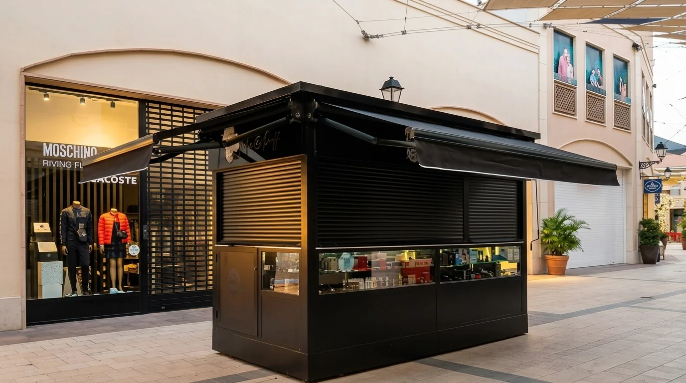 Toldos instalados en un comercio