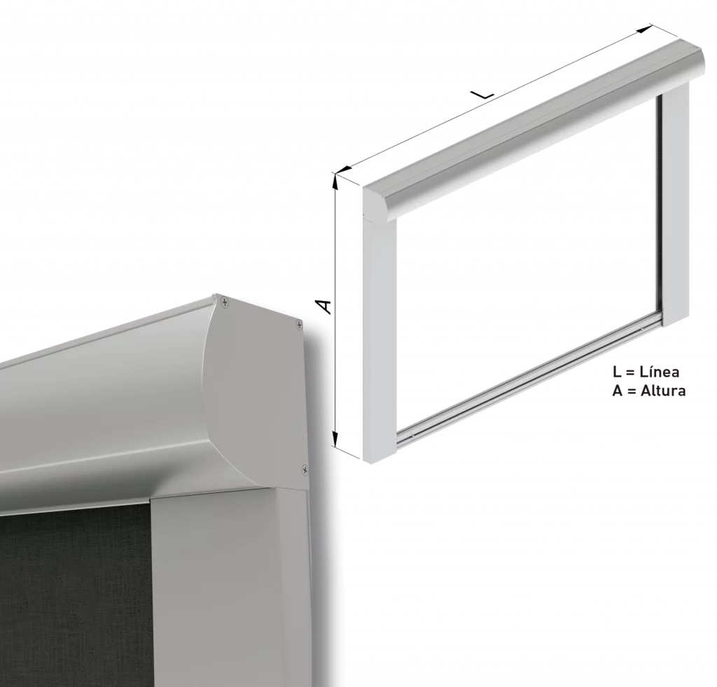 Parabox con cofre protector - Telones verticales para proteger laterales y perímetro exterior. en Alicante | Toldos Corona