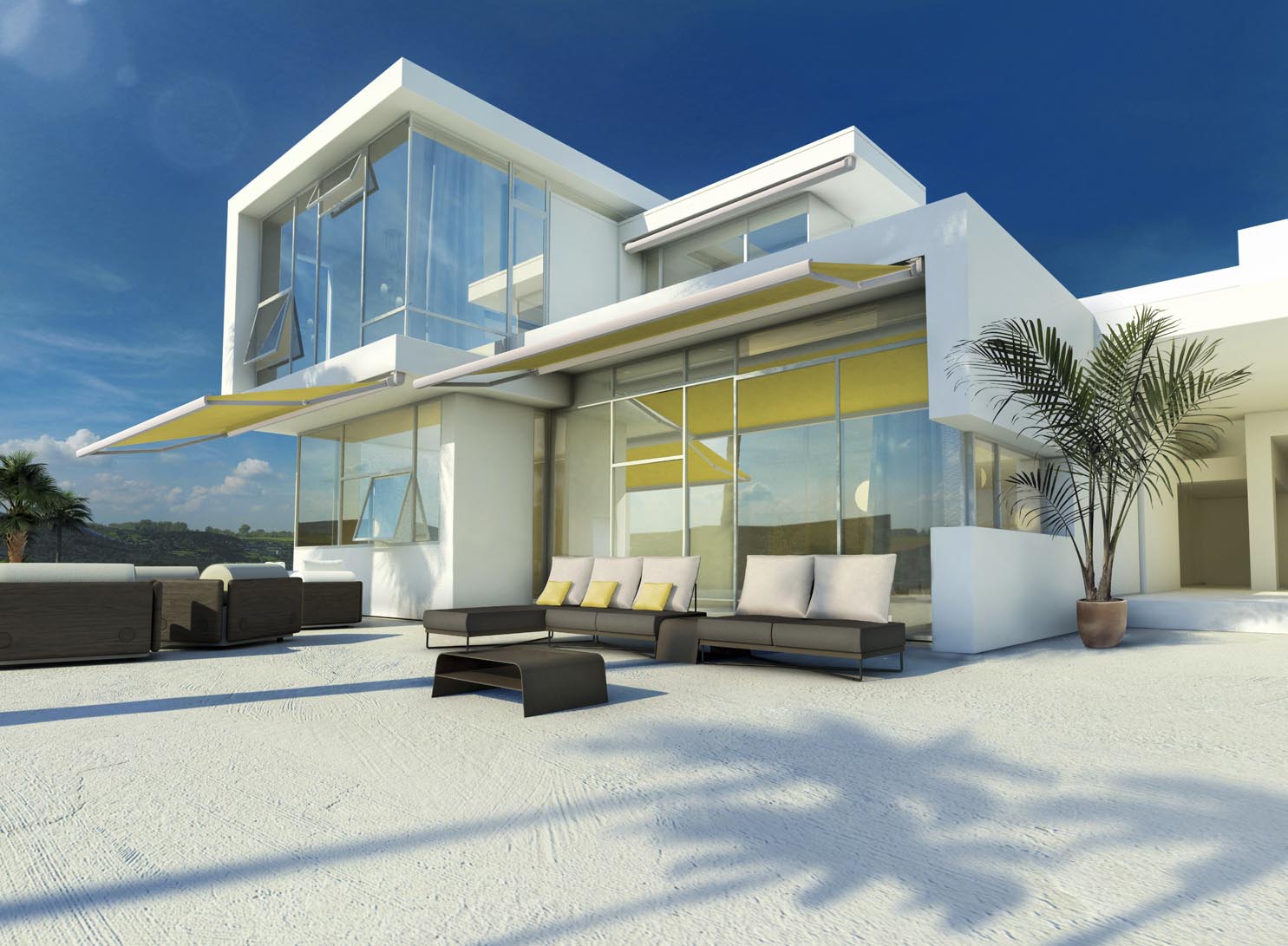 Toldos cofre y semicofre para proteger mejor la lona. - Toldos de brazos articulados para terrazas y patios. en Alicante | Toldos Corona